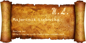 Majercsik Ludovika névjegykártya
